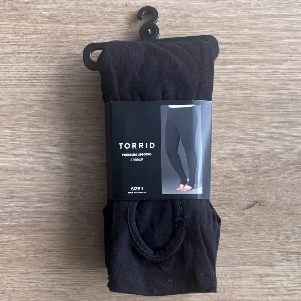 Torrid Premium Full Length Stirrup Black Leggings Size 1